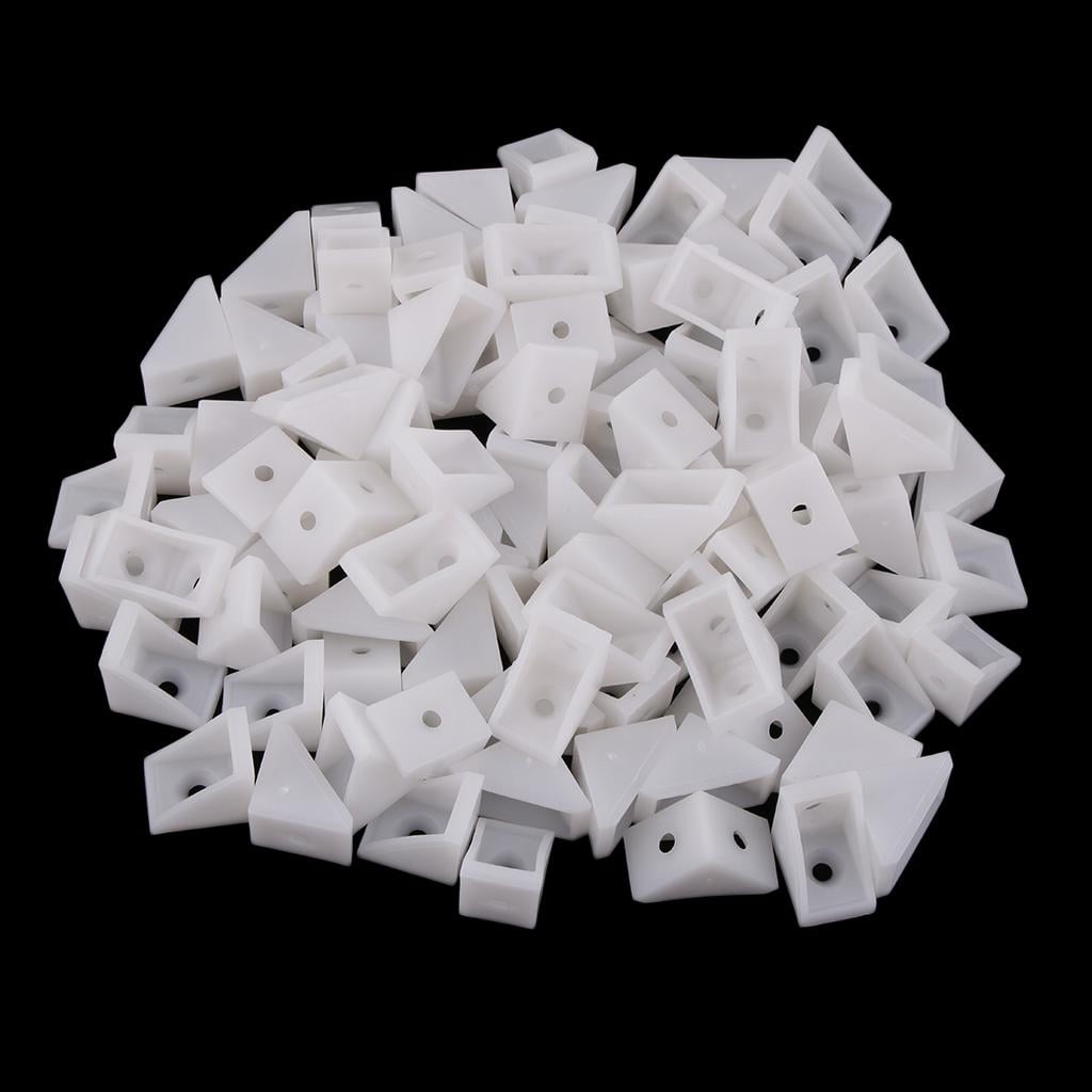200 Pcs Heavy Duty ''L'' Corner Joint Angle Bracket Shelf Bracket Wall Hanging W/ Screws Decorative Corner Brackets Joint Angle Bracket