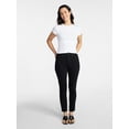 thumbnail image 2 of Time and Tru Women's High Rise Skinny Jeans, Sizes 0-22, 0S-22S, 2 of 6