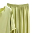thumbnail image 5 of Bovxnpu Women's Pajamas Set Cotton Ruffle Short Sleeve Capris Pants 2 Piece Pajamas Sleepwear, 5 of 6