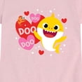thumbnail image 2 of Baby Shark - Valentine Hearts Doo Doo Doo - Toddler Girls Fitted Short Sleeve T-Shirt, 2 of 5
