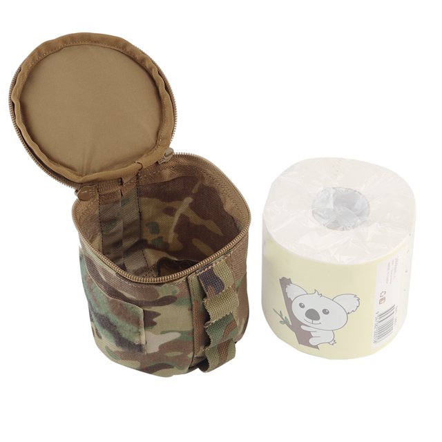 Portarrollos De Papel Bolsa de soporte de almacenamiento de rollo de papel, bolsa colgante de tejido para acampar con cinta Molle (CP) Ndcxsfigh Para Estrenar