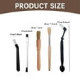 thumbnail image 3 of Oleegame 2PC Cleaning Brush Coffee Brush Set Brush Kit Include Wooden Coffee Grinder Machine Cleaning Brush And Nylon Brush For Coffee Machine Group Head Yellow, 3 of 9
