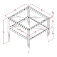 thumbnail image 5 of Furniture of America Sparling Glass Top End Table, Chrome, 5 of 5