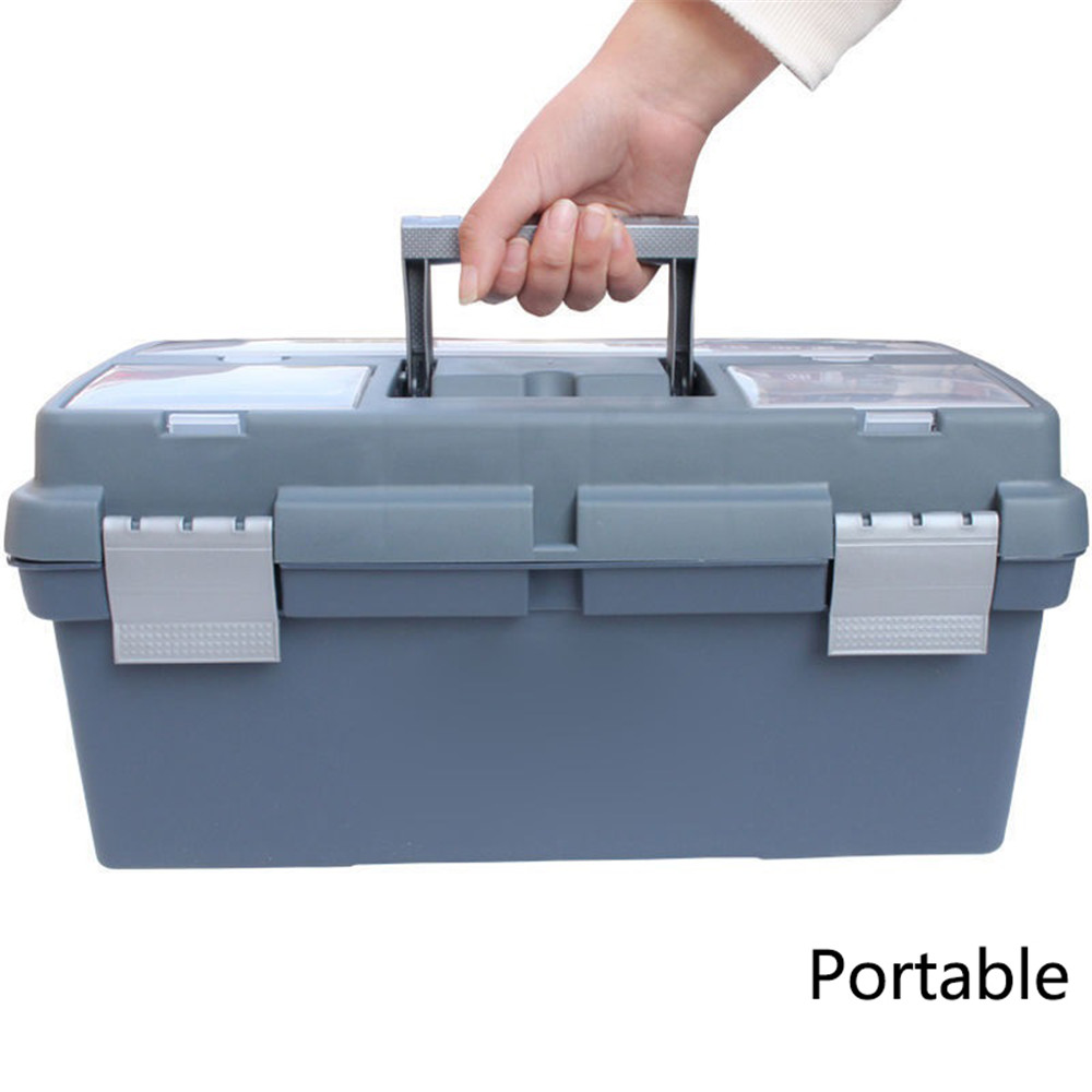 Plastic Art Supply Craft Storage Tool Box,Double layer Plastic Storage
