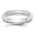 thumbnail image 4 of 14K White Gold 4mm Half Round with Edge Band Ring Size 7.5, 4 of 7