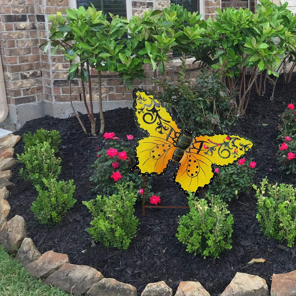 Metal Butterfly Garden Stakes Spring Decorative Yard Signs&nbsp;