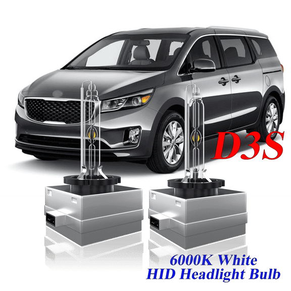 For Kia Sedona 2015 2016 2017 2018 D3S HID Headlight High/Low Beam 6000K Crystal White Xenon Bulbs Set 2