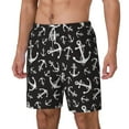 thumbnail image 2 of Balery Anchor Mens Swim Trunks Swim Shorts for Men Quick Dry Inseam Beach Shorts with Compression Liner Pocket-Large, 2 of 9