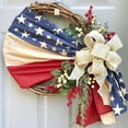 thumbnail image 5 of Wreath Door Garland Blue 20x14 In Decorations 4th of July Garland Red White and White Garland 4th of July Decorations Outside Independence Day Garland Flower Branch Rattan Red White Blue, 5 of 7