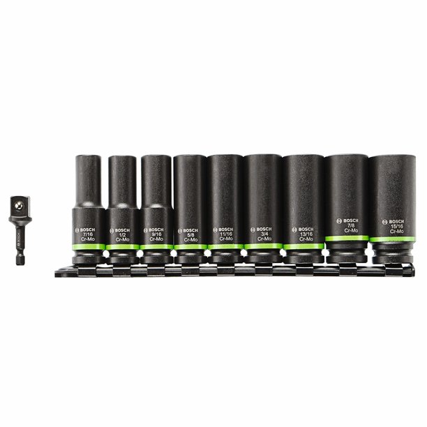 Juego de enchufes Bosch ITDSO12V10 de 10 piezas Impact Tough