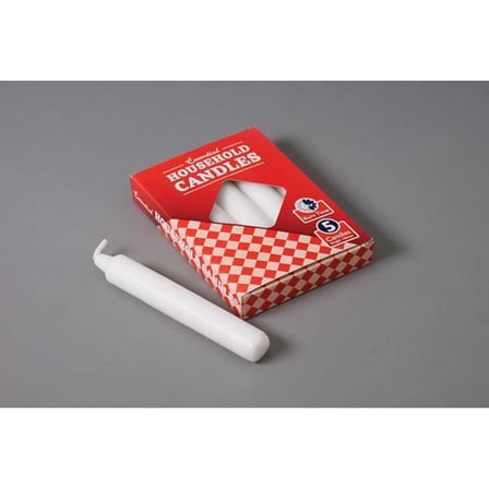 Essential Household Candles White 6'' 5pk