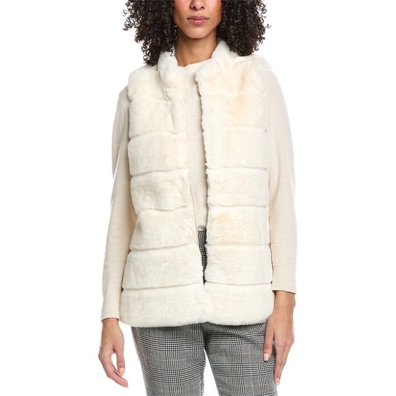 La Fiorentina womens  Plush Vest, m, White