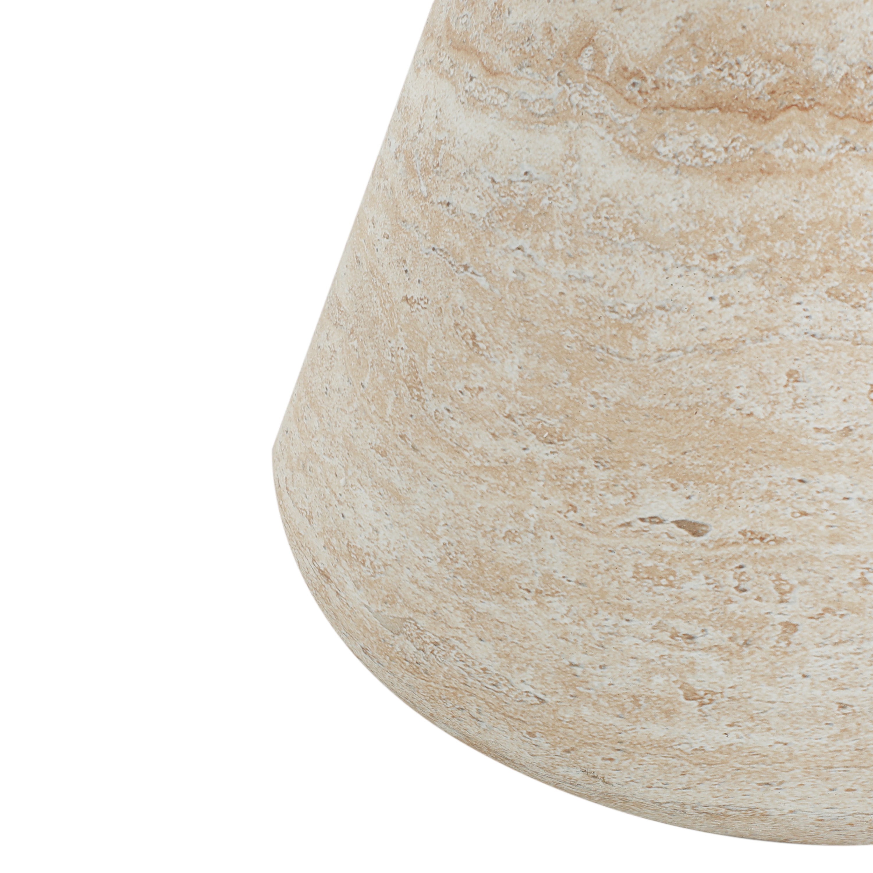 Euroco 19"H Outdoor Lightweight Concrete Side Table,MGO End Table Accent Table for Patio,Garden, Living Room,Beige