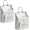 1-white, variant on 2pcs Wall Hanging Storage Bag, Small Door Closet Linen Fabric Pockets Organizer, Waterproof Multi Functional for Living Room Bedroom Bathroom Kitchen RV Camper with Hooks Pattern Whtie