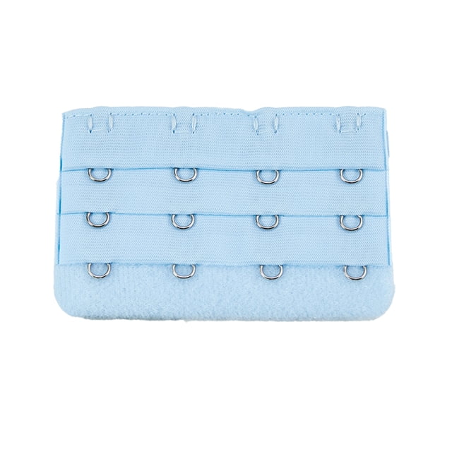 Baohd Rallonge de Bretelle Rallonges de Soutien-Gorge Boucle 4 Crochets Respirant Accessoires Pratiques Réglable Remplacement 3 Rangées sous-Vêtements Bleu Clair
