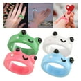 thumbnail image 4 of 2x 4 Piezas Conjunto de Anillos 7 Tamaños Apilables Animal Estético Moda Resina Plástico Anime Joyería Bonita Anillos Gruesos Salvador Anillos de resina, 4 of 10