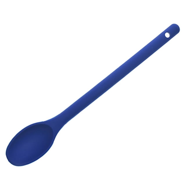 Charlodey Silicone Mixing Spoon Long Handle Nonstick Kitchen Spoon Silicone Serving Spoon Heat Stirring Spoon for Kitchen Cooking Baking Stirring Mixing Tools kitchen utensils Blue, 1*Spoon