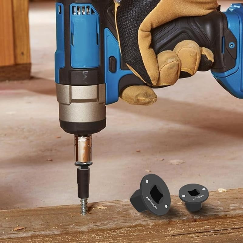 Low Profile Impact Socket Adapter Set,2025 Upgraded 4PCS Drive Ratchet Adapter Set for Tight Spaces,3/4" to 1", 1/2" to 3/4", 1/2" to 3/8", 1/4" to 3/8" (1 Set-4pcs)