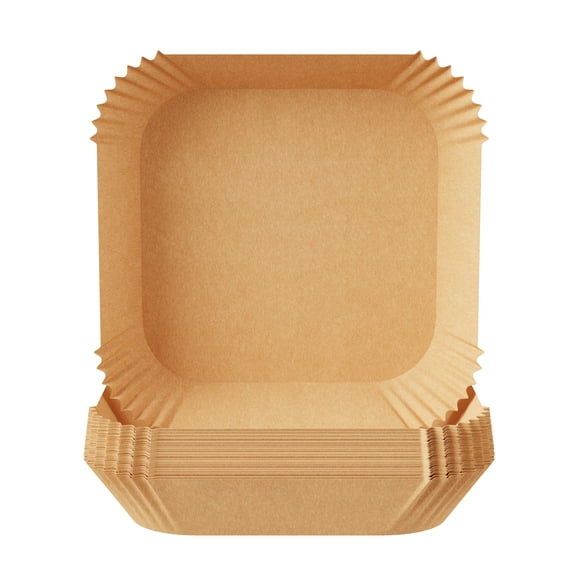 Air Fryer Paper Liners, 100Pcs Parchment Paper, Air Fryer Liners Disposable for Microwave, Non-Stick Air Fryer Liner Square (8IN)
