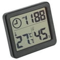 thumbnail image 3 of Hygrometer, High Accuracy Real Time Monitoring Four Stomatal Monitoring Temperature Humidity Meter  for Office for Garden  for Home Black,White, 3 of 8