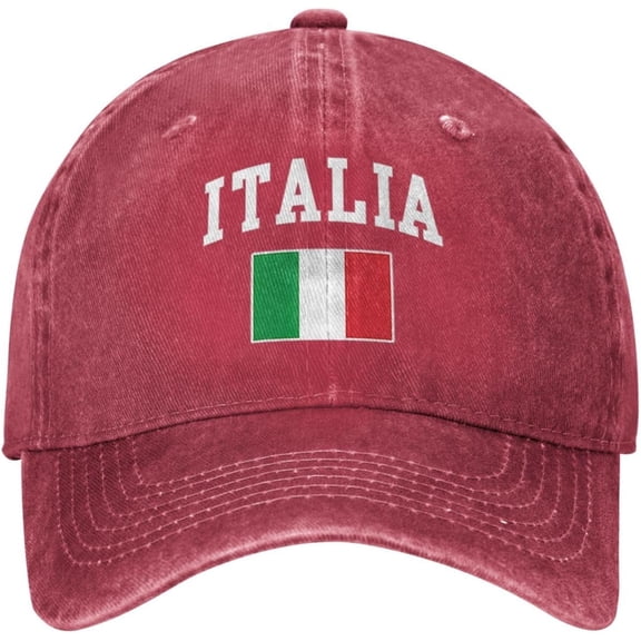 Italia Italy Italian Flag Cowboy Hat Men Vintage Baseball Cap Women Trucker Hat Dad Hat Adjustable Snapback Hat Black
