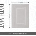 thumbnail image 2 of Feather and Stitch New York Modern Solid Print Silver 100% Premium Ring-Spun Long-Staple Cotton Bath Mats, 30" x 21", Fade Resistant (2 Count), 2 of 4