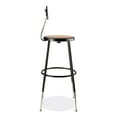 thumbnail image 3 of 6200 Series 25"-33" Height Adj Heavy Duty Stool With Backrest, Supports 500 lb, Brown Seat, Black Base, Ships in 1-3 Bus Days | Bundle of 2 Each, 3 of 4