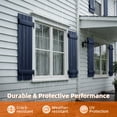thumbnail image 2 of Board and Batten Exterior Window Shutters - Weather-Resistant Polypropylene - Easy DIY Install with 24 Pcs Shutter Fasteners - Compatible with Vinyl and Brick Surfaces - 14.5"W x 31"H - Blue, 2 of 9