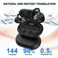 thumbnail image 2 of Ai Translation Earbuds Real Time, 144 Languages Online Wireless Language Translator Earphones, Two-Way Translator Device Headphones with APP for iOS&Android, Simultaneous Translating, 2 of 11