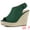 Emerald Green, variant on Slingback Platform Wedges Heel Espadrille Wedge Sandals Beige 7