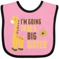 thumbnail image 3 of Inktastic I'm Going to Be a Big Sister Giraffe Girls Baby Bib, 3 of 4