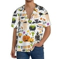 thumbnail image 3 of Disketp Men's Hawaiian Trick or Treat Print Shirts Button Down Holiday Beach Shirts-3X-Large, 3 of 7