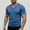 Blue, variant on Men's Casual Trendy Tshirts Workout Long Sleeve T-Shirt Spring Summer Lightweight V-Neck Tee Tops Dark Blue M