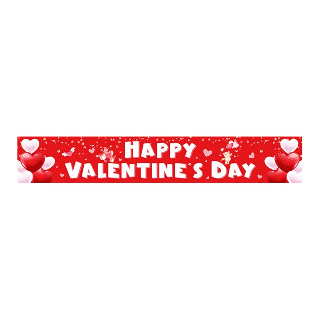 zhangmingg Valentine's Day Decorative Banner Heartfelt Celebration Party Sign for Home Decorations