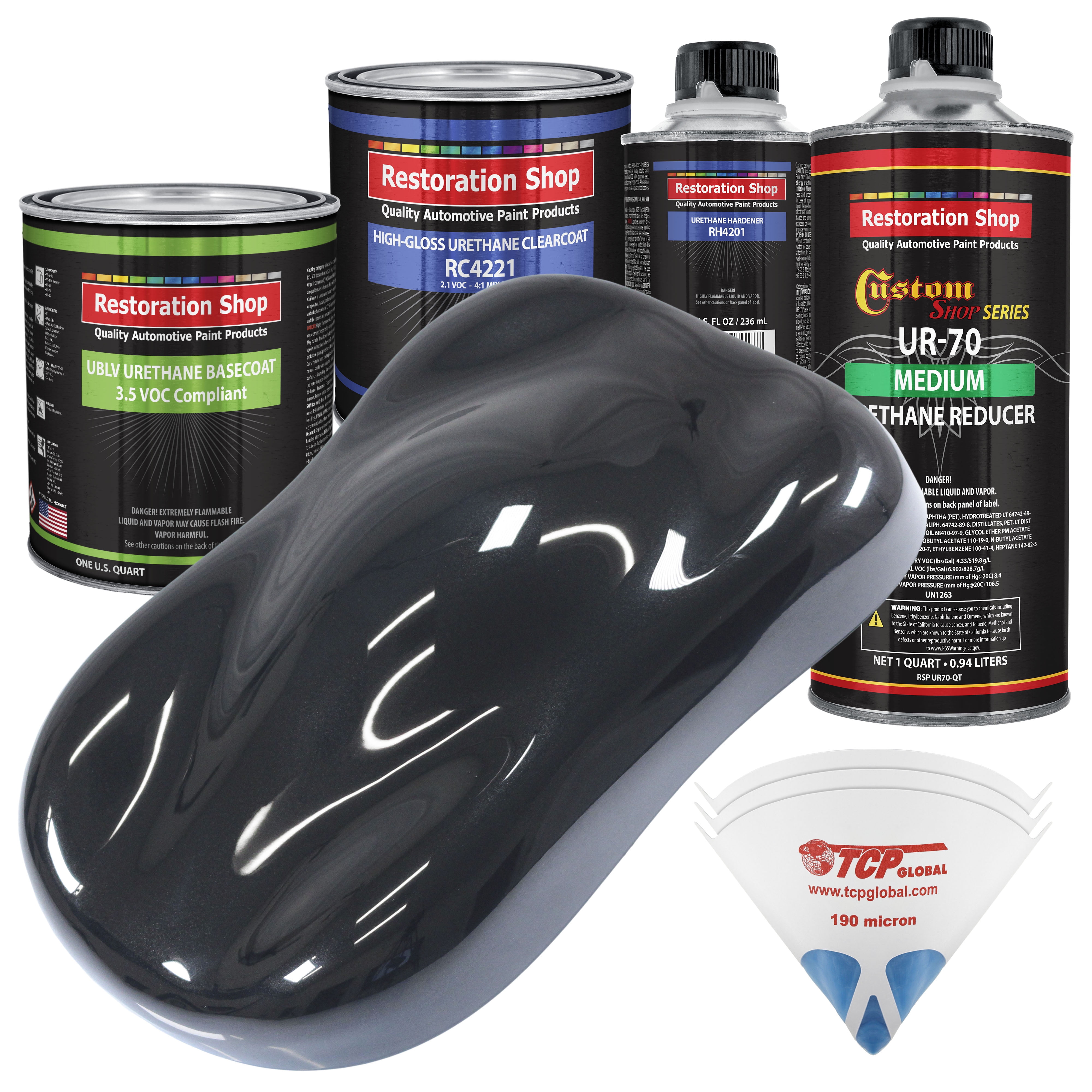 Phantom Black Pearl Quart Kit Low Voc Urethane Basecoat Car Auto Body Paint Kit Walmartcom Walmartcom