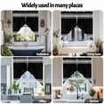 thumbnail image 6 of White Stripes Swag Valances for Windows 2 Pack Geometric Black Background Swag Kitchen Curtains 45 Inches Long Rod Pocket Short Window Treatment for Kitchen Bathroom 36"x45", 6 of 8