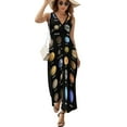 thumbnail image 3 of Solar System Planets Sleeveless Dress evening dress women Dress for girls beach outfits for women, 3 of 7