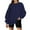 Navy, variant on Womens Long Sleeve Shirts Solid Basic Tee Fall Tops Loose Fit Crewneck Blouse 2024 Loungwear Tunic Under $10 Navy,XL