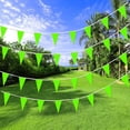 thumbnail image 5 of Banderines verdes de 100 pies Consummate, banderines colgantes con cuerda, banderines triangulares para gran inauguración, decoraciones de fiesta de cumpleaños para niños, 60 piezas, 5 of 5