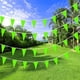thumbnail image 5 of Banderines verdes de 100 pies Consummate, banderines colgantes con cuerda, banderines triangulares para gran inauguración, decoraciones de fiesta de cumpleaños para niños, 60 piezas, 5 of 5