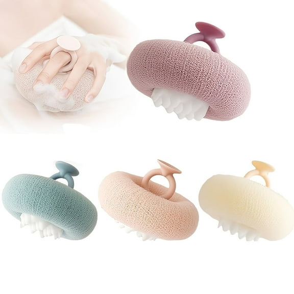 Fylivore Loofah Bath Sponge 4 pack, Shower Puffs Soft Assorted Body Wash Scrubber Exfoliating Loofa, Men Women Bathing Accessorie