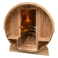 thumbnail image 3 of ALEKO SB4CED Outdoor Rustic Cedar 3-4 Person Barrel Steam Sauna 4.5 kW UL Certified Heater, 3 of 15