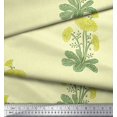 thumbnail image 2 of Soimoi Silk Fabric Leaves & Floral Block Print Fabric by The Yard 42 Inch Wide, 2 of 3