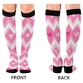 thumbnail image 4 of FORMRS Womens Knee High Socks Casual Long Thick Travel Daily Wear, 2 Pairs, Heart Geometric, 4 of 6