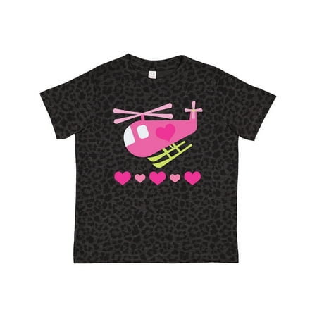 

Inktastic Valentine Pink Heart Helicopter Gift Toddler Boy or Toddler Girl T-Shirt