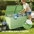 thumbnail image 2 of GONICHA 150 Gallon Outdoor Storage Box with Swivel Wheels,Waterproof Deck Box with Lid for Patio Furniture, Garden Tools, Outdoor Cushion,Green, 2 of 7