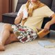 thumbnail image 5 of Balery Dark Enchanted Flowers And Birds Pantalones cortos de pijama de punto de algodón para hombre con cinturilla y bolsillos-3X-Large, 5 of 6