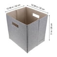 thumbnail image 2 of AURARMLET Grey Foldable Fabric Clothes Organizer Box 32x32x28 cm, Space-Saving Household Storage Solution for Closet and Home, 2 of 8