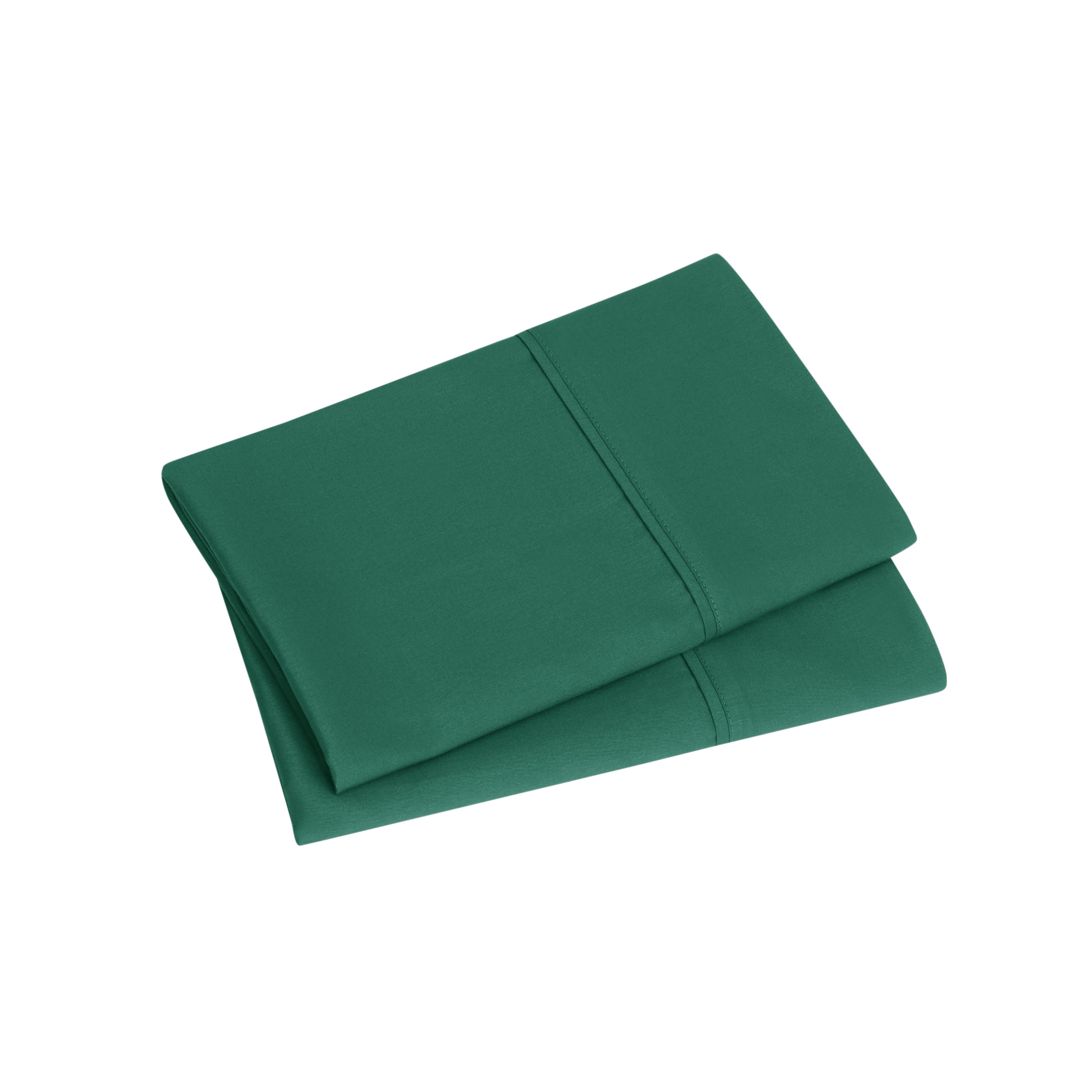 Mainstays Super Soft Brushed Microfiber Pillowcase Set, Dark Green, King, 2 Piece