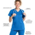 thumbnail image 2 of Landau ProFlex Haut de Blouse Médicale pour Femmes : 3 Poches, Coupe Moderne Ajustée, Col en V Extensible 4169, 2 of 4